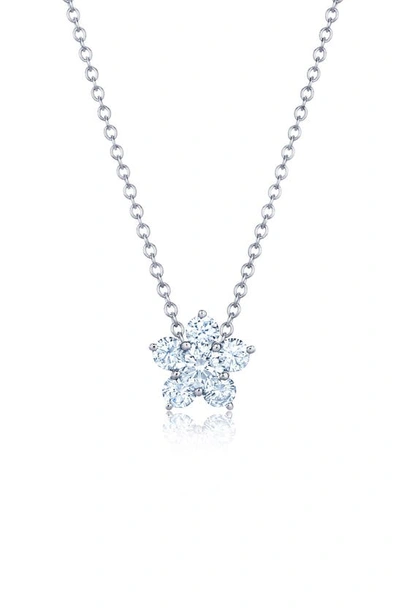 Shop Kwiat Diamond Cluster Flower Pendant Necklace In White Gold