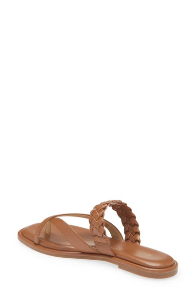 Shop Michael Michael Kors Alba Braide Slide Sandal In Luggage