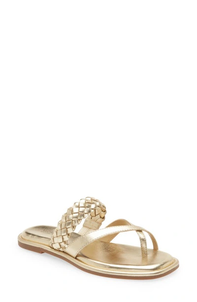 Michael Michael Kors Women's Alba Thong Slide Sandals In Pale Gold |  ModeSens