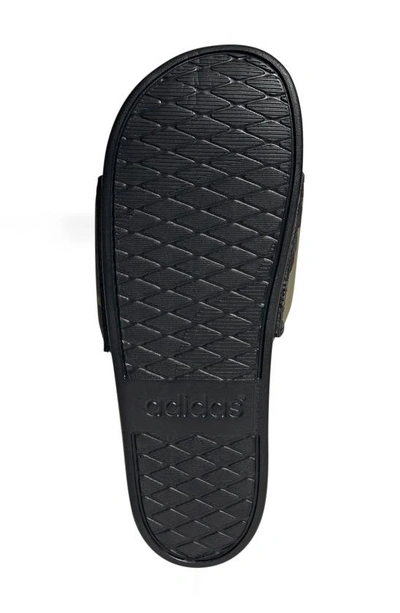 Shop Adidas Originals Adilette Comfort Slide Sandal In Black/ Black/ Grey