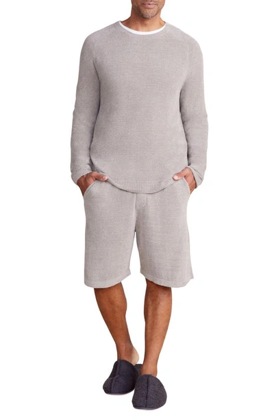 Shop Barefoot Dreams Cozychic™ Lite Raglan Pointelle Sweatshirt In Nickle