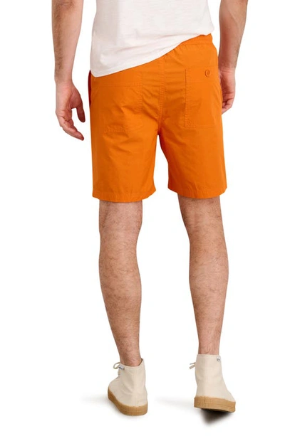 Shop Alex Mill Saturday Cotton Shorts In Orange/ Red