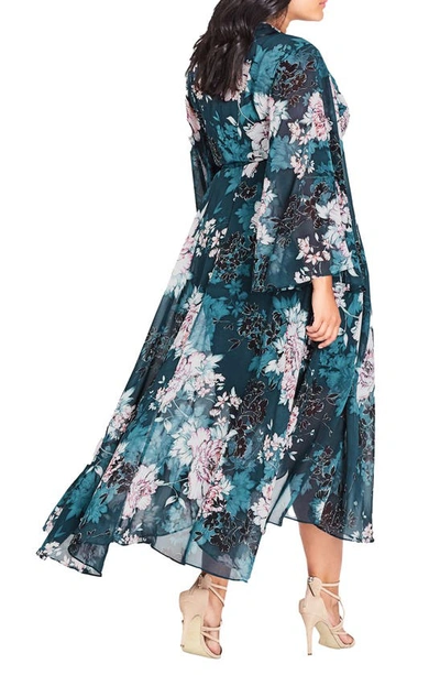 Shop City Chic Jade Blossom Wrap Maxi Dress