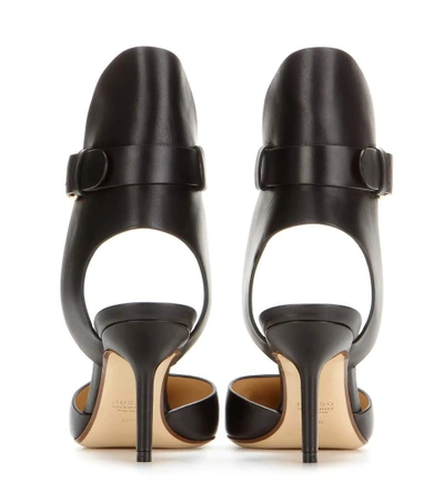 Shop Francesco Russo Leather Pumps In Black