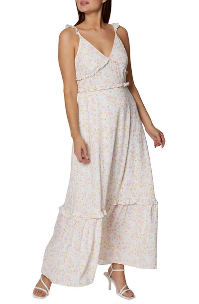 Shop Bcbgeneration Ruffle Strap Tiered Maxi Dress In Whimsical Fields