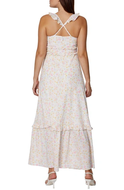 Shop Bcbgeneration Ruffle Strap Tiered Maxi Dress In Whimsical Fields