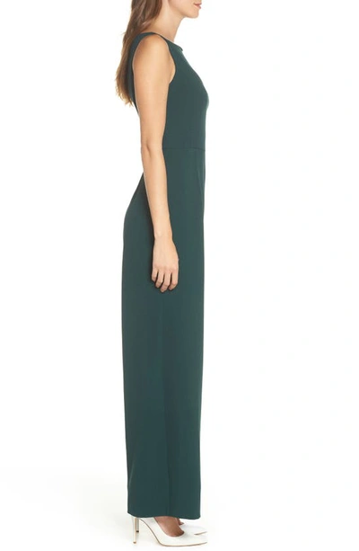 Julia Jordan Shoulder Bow Jumpsuit In Pine