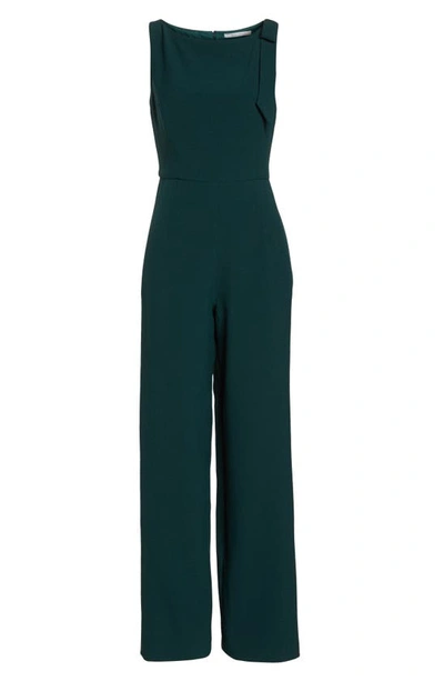 Julia Jordan Shoulder Bow Jumpsuit In Pine