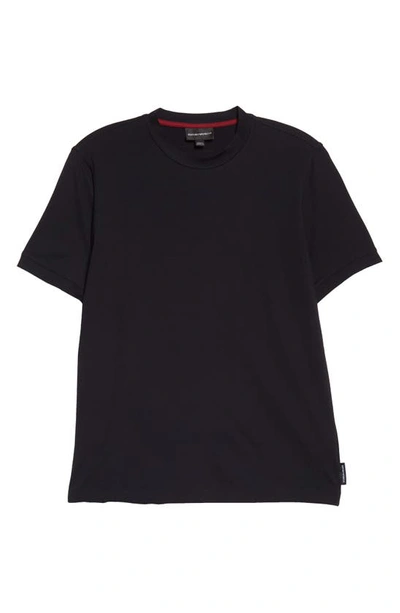 Shop Emporio Armani Navy Stretch Viscose T-shirt