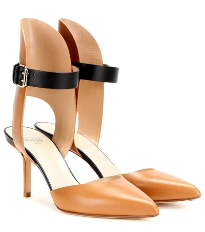 Francesco Russo Leather Pumps In Brown
