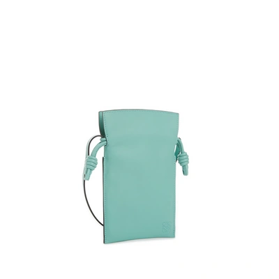 Shop Loewe Flamenco Leather Clutch In Green