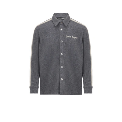 Shop Palm Angels Wool-blend Jacket In Grey