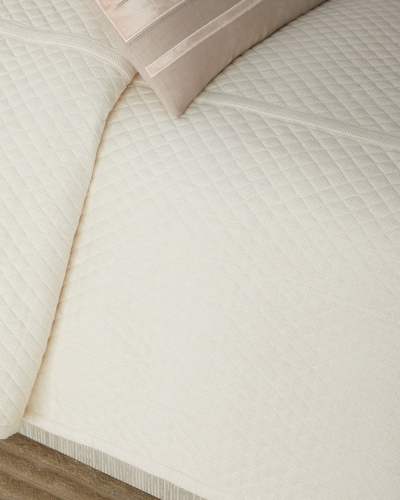 Shop Lili Alessandra Cairo Diamond Quilted King Coverlet In Ivory