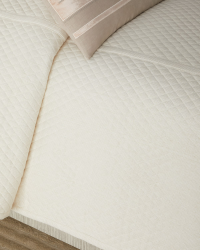 Shop Lili Alessandra Cairo Diamond Quilted Queen Coverlet In Ivory