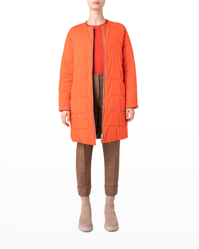Shop Akris Reversible Techno-quilted Puffer Jacket In Poppy-camel