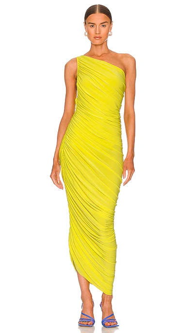 Shop Norma Kamali Diana Gown In Yellow