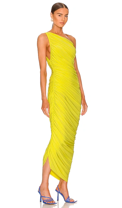 Shop Norma Kamali Diana Gown In Yellow