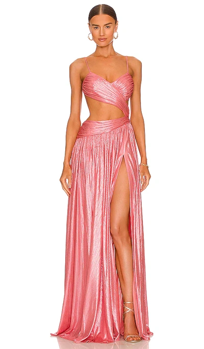 Shop Retroféte Aglaia Dress In Coral