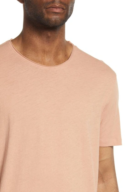 Shop Allsaints Slim Fit Crewneck T-shirt In Washed Brick Pink
