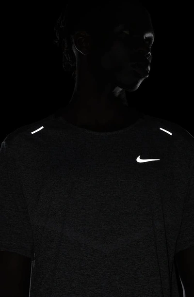 Shop Nike Dri-fit 365 Running T-shirt In Black/ Heather/ Silver