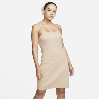 Shop Nike Women's  Sportswear Essential Ribbed Dress In Brown