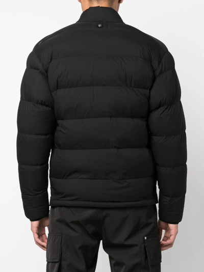 Shop Stone Island Shadow Project Padded Zip-up Jacket In Black