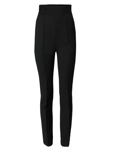 Shop Carolina Herrera Women's Crepe High-waisted Pants In Black