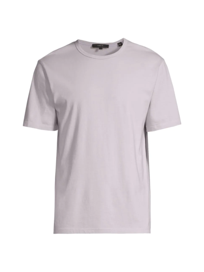 Shop Vince Men's Garment-dyed Crewneck T-shirt In Purple Dust