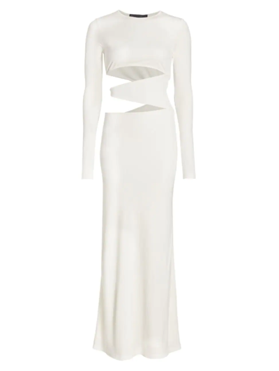 Shop Zeynep Arcay Women's Cut-out Jersey Maxi Dress In White