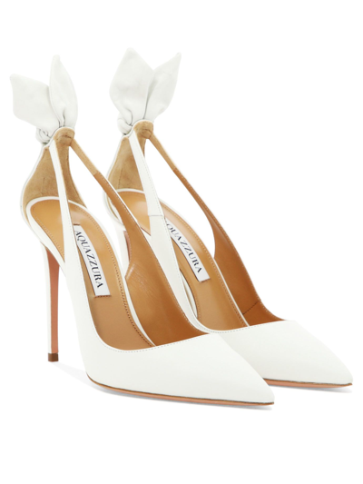 Shop Aquazzura Women's White Other Materials Pumps