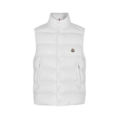 Shop Moncler Tibb White Quilted Shell Gilet