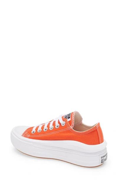 Shop Converse Chuck Taylor® All Star® Move Low Top Platform Sneaker In Bright Poppy/ Black/ White