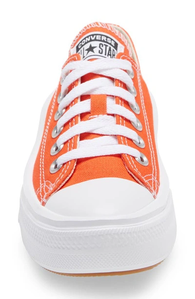 Shop Converse Chuck Taylor® All Star® Move Low Top Platform Sneaker In Bright Poppy/ Black/ White