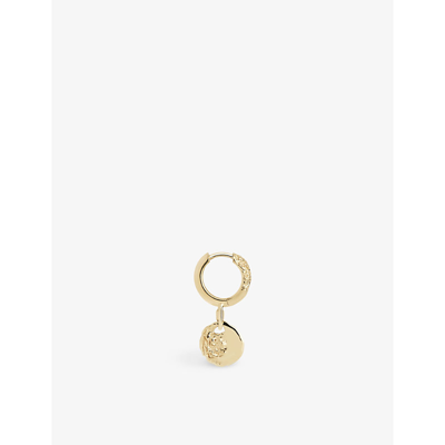 Shop Maria Black Avani 9 22ct Yellow-gold Plated Sterling-silver Single Huggie Hoop Earring