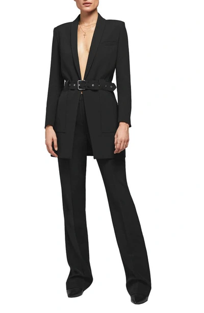 Anine Bing Charlotte Belted Blazer In Black