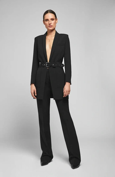 Anine Bing Charlotte Belted Blazer In Black