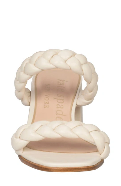 Kate Spade Juniper Braided Dual-band Slide Sandals In Parchment.