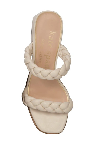Kate Spade Juniper Braided Dual-band Slide Sandals In Parchment.