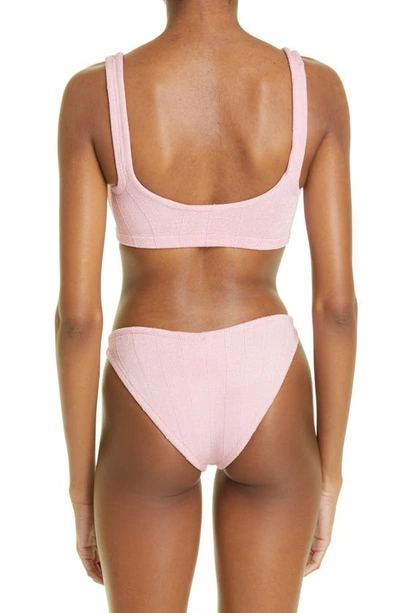 Shop Hunza G Crinkle 2-piece Swimsuit In Bubblegum
