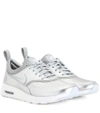 Nike Air Max Thea Metallic Faux Leather Sneakers In Silver