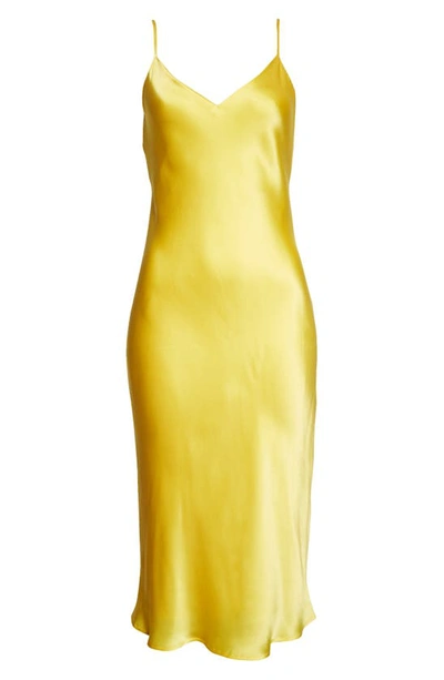 Shop L Agence Jodie Silk Slipdress In Light Maize