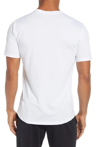 Shop Nike Dri-fit Static Training T-shirt In White/ Black