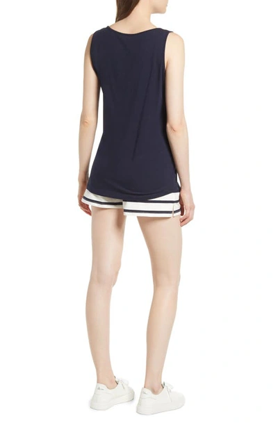 Shop Angel Maternity Maternity/nursing Tank & Shorts In Navy