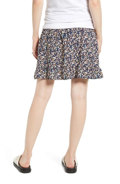 Shop Angel Maternity Floral Maternity Skirt In Navy Print