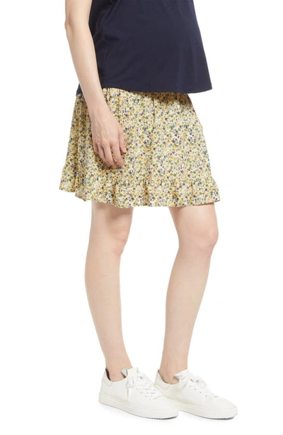 Angel Maternity Floral Maternity Skirt In Green Flora