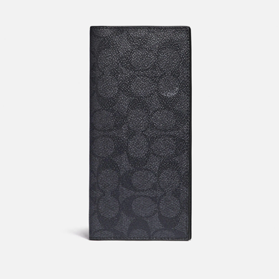 Coach Outlet Men's Breast Pocket Wallet In Signature Canvas In Charcoal ...