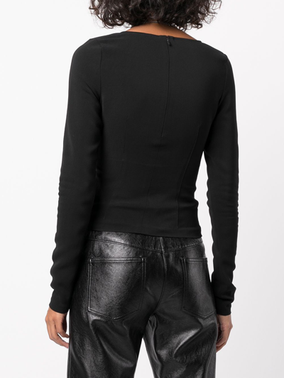 Shop Alyx 1017  9sm Women Long Sleeve Chain Top In Black Blk0001