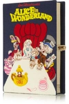 OLYMPIA LE-TAN Alice In Wonderland Embroidered Cotton-Canvas Clutch