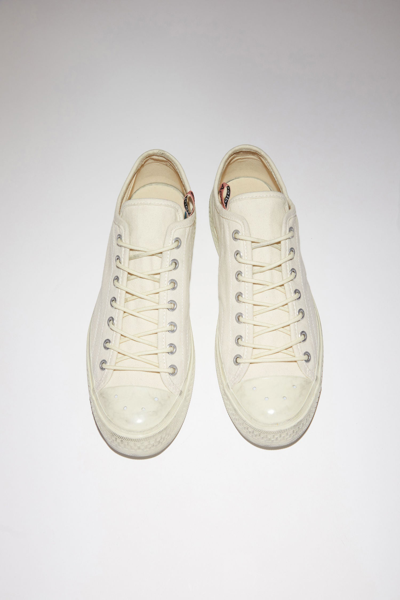 Shop Acne Studios Women Ballow Tumbled Low Top Sneakers In Off White/off White