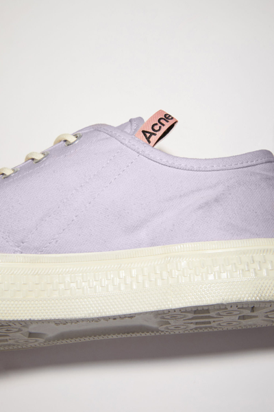 Shop Acne Studios Women Ballow Tumbled Low Top Sneakers In Pale Purple/off White